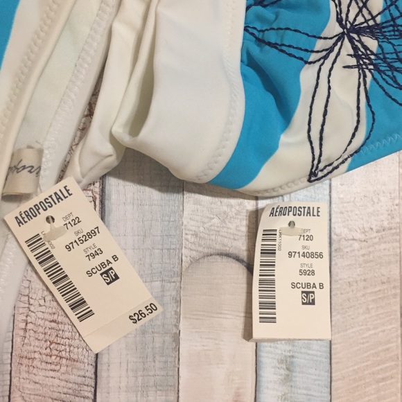 NWT Aeropostale Tropical Sunset Print Bikini - Picture 5 of 6